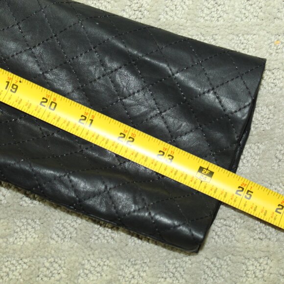 Skies are Blue Women's L Black Quilted Faux Leather Jacket - Picture 4 of 5